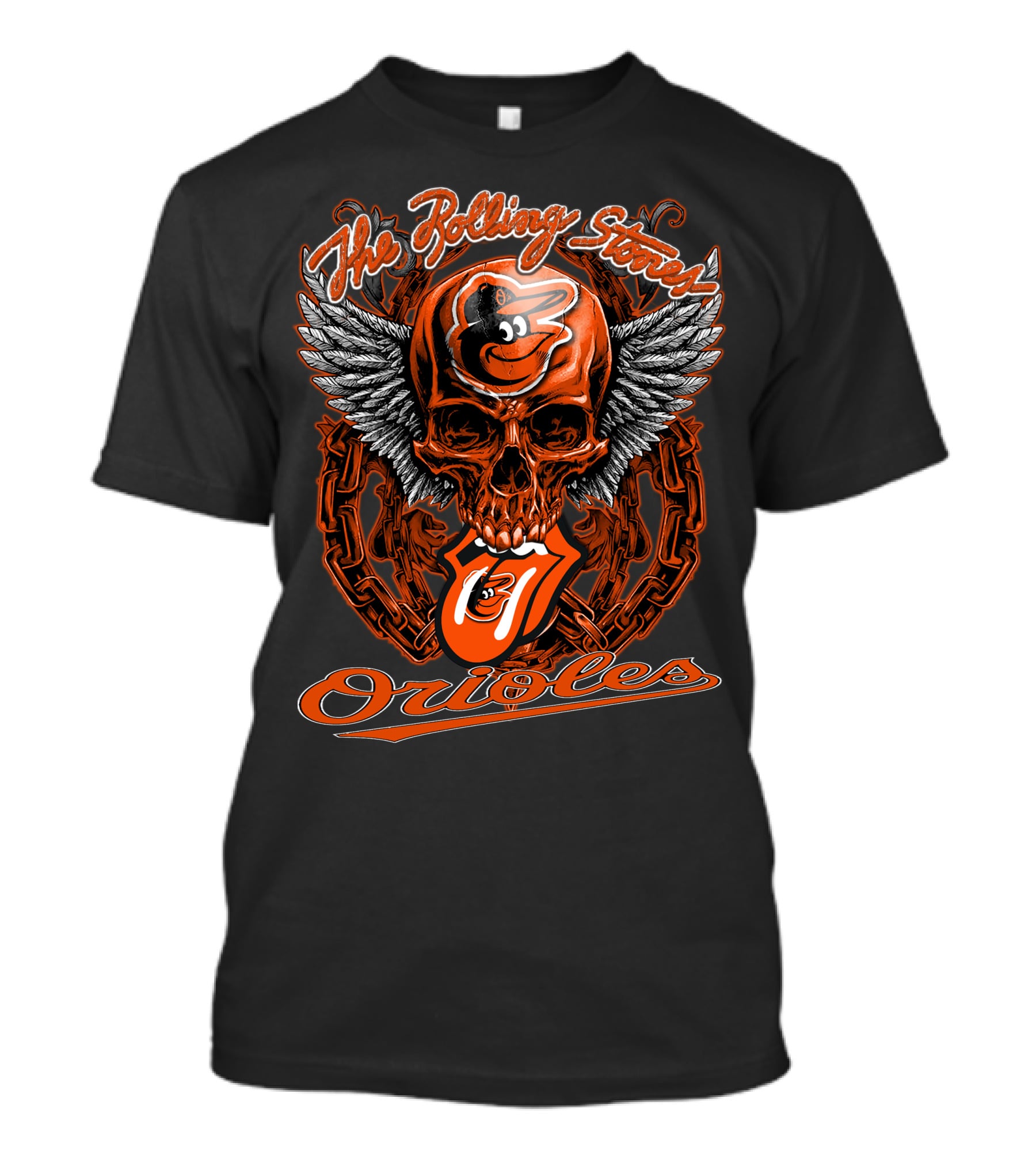 The Rolling Stones Orioles Skull Wings T-Shirt