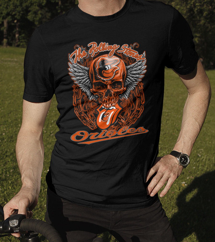 The Rolling Stones Orioles Skull Wings T-Shirt