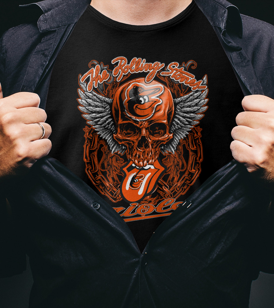 The Rolling Stones Orioles Skull Wings T-Shirt