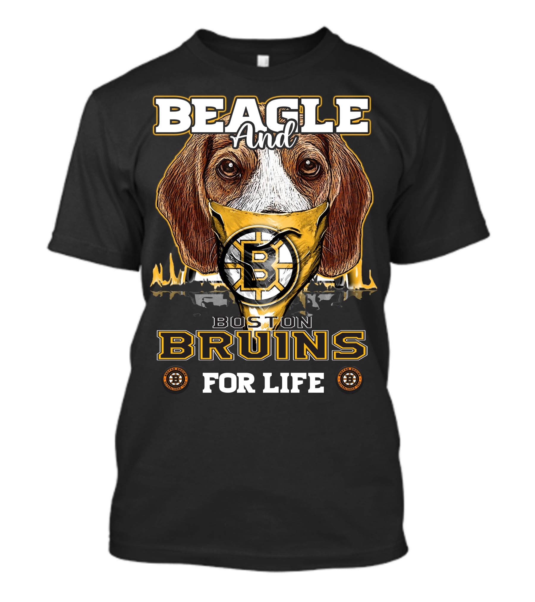 Beagle And Boston Bruins For Life T-Shirt