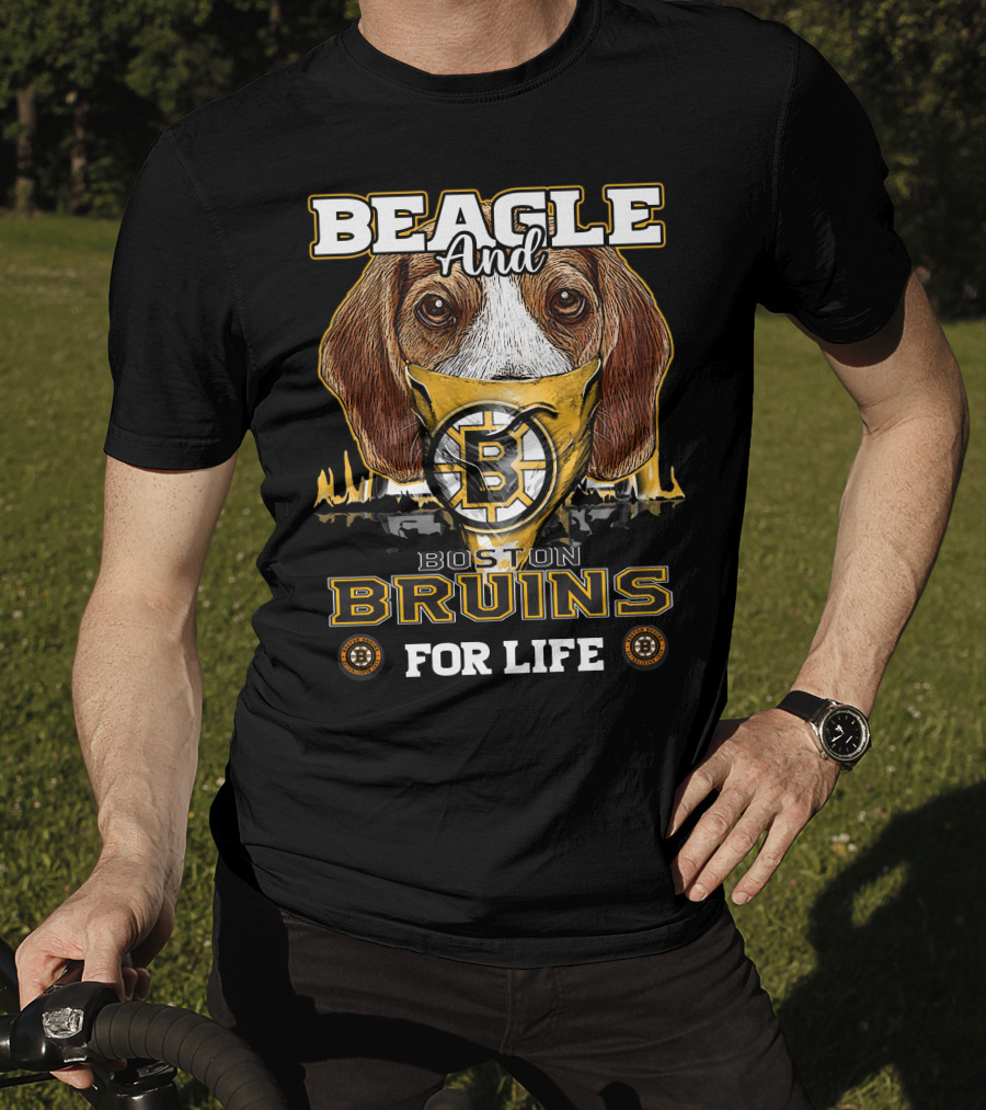 Beagle And Boston Bruins For Life T-Shirt