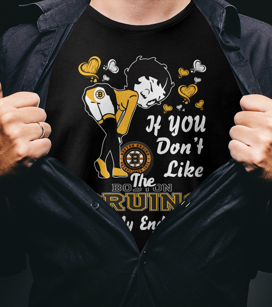 If You Don't Like The Boston Bruins Kiss My Endzone T-Shirt