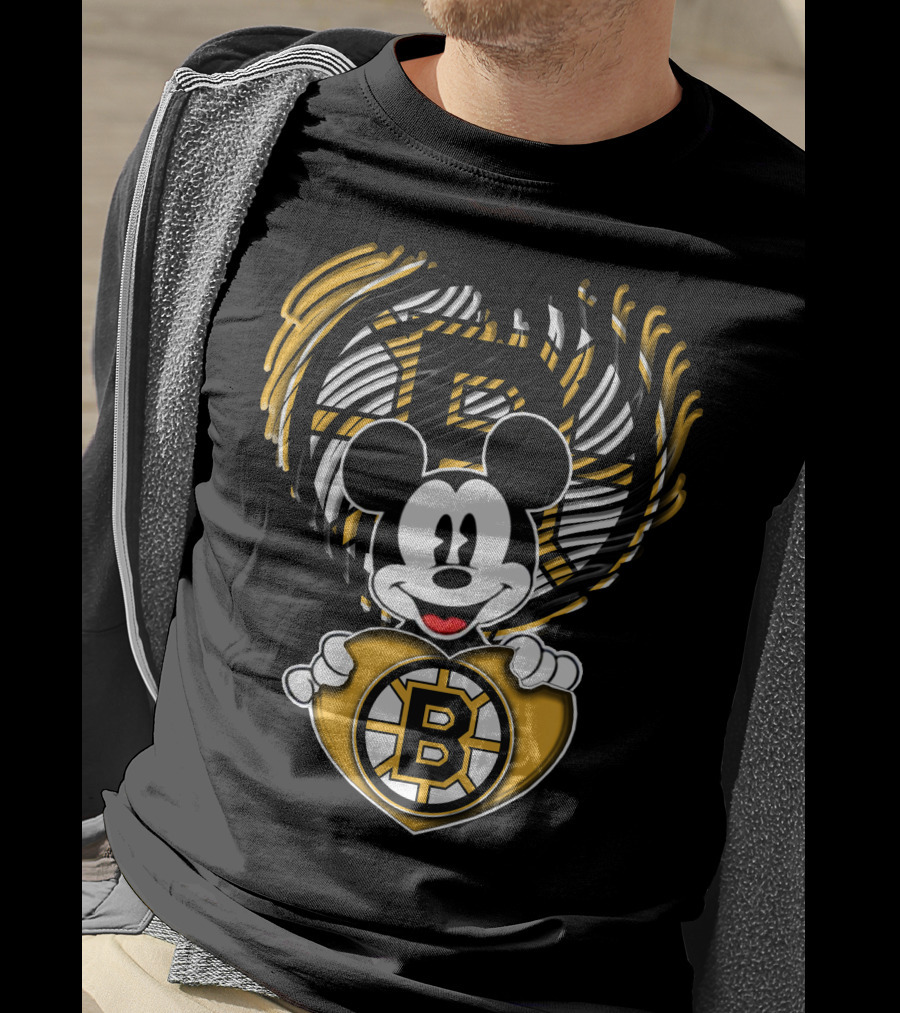 Mick Heart Boston Bruins T-Shirt