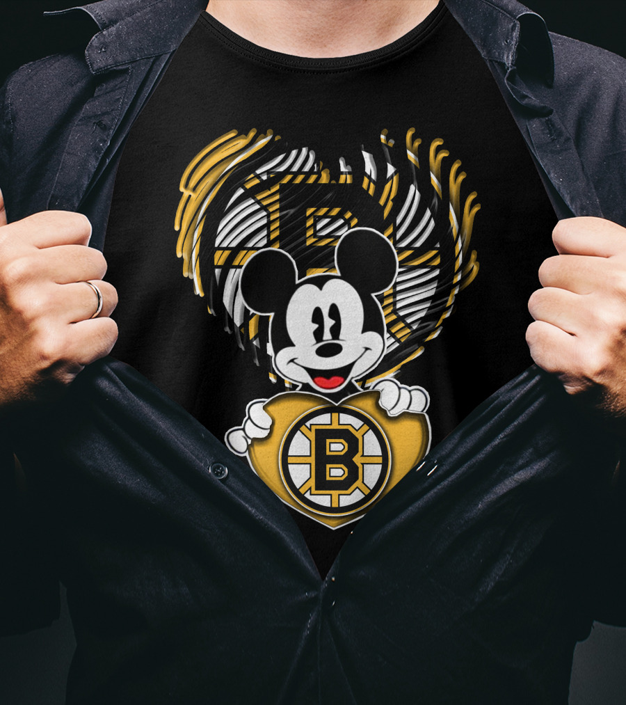 Mick Heart Boston Bruins T-Shirt
