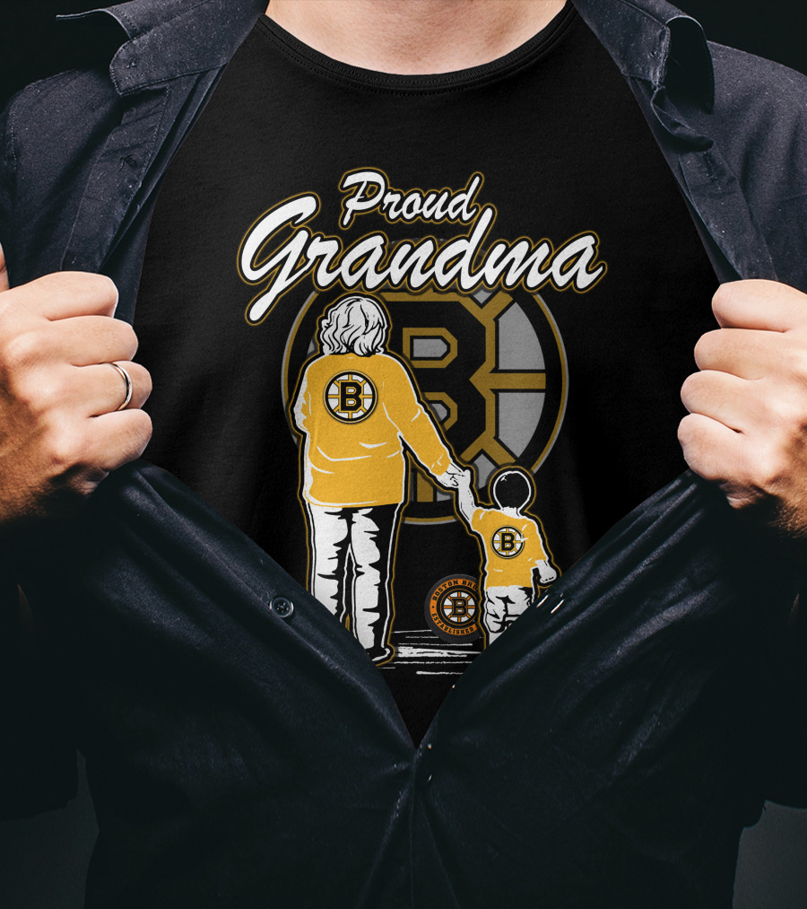 Proud Grandma Boston Bruins Family Fan T-Shirt