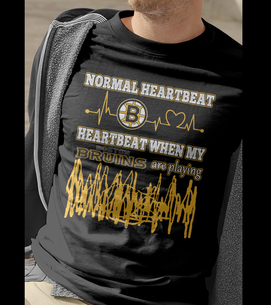 Normal Heartbeat Heartbeat When My Boston Bruins Are Playing T-Shirt