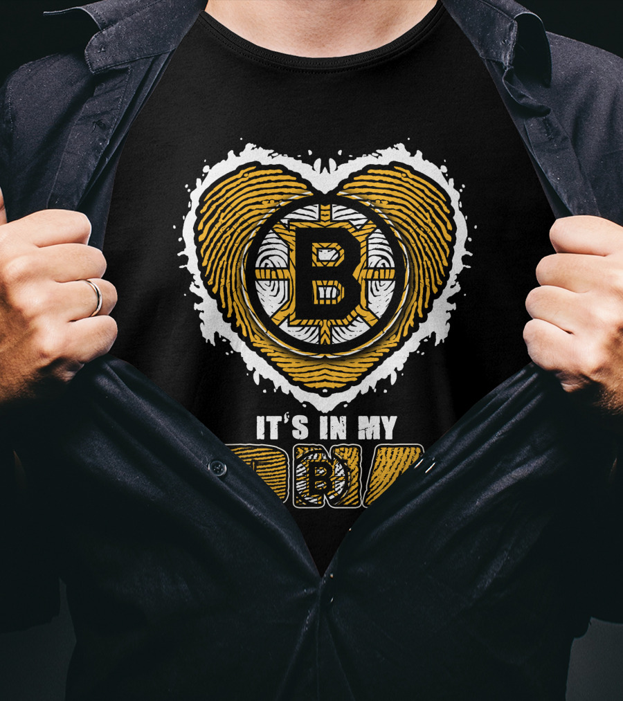 It's In My Dna Boston Bruins Heart T-Shirt