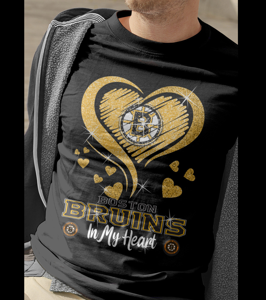 Boston Bruins Heart Logo In My Heart T-Shirt