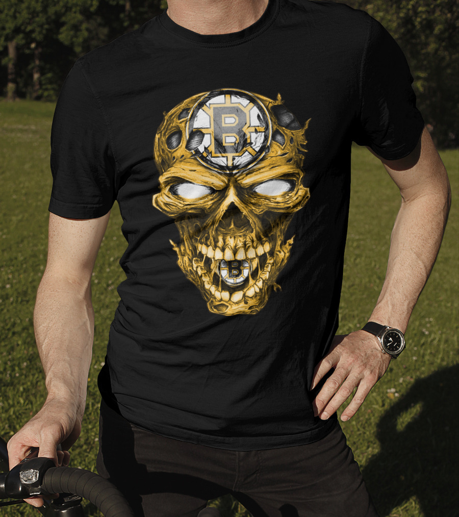 Boston Bruins Skull B Logo Fusion T-Shirt