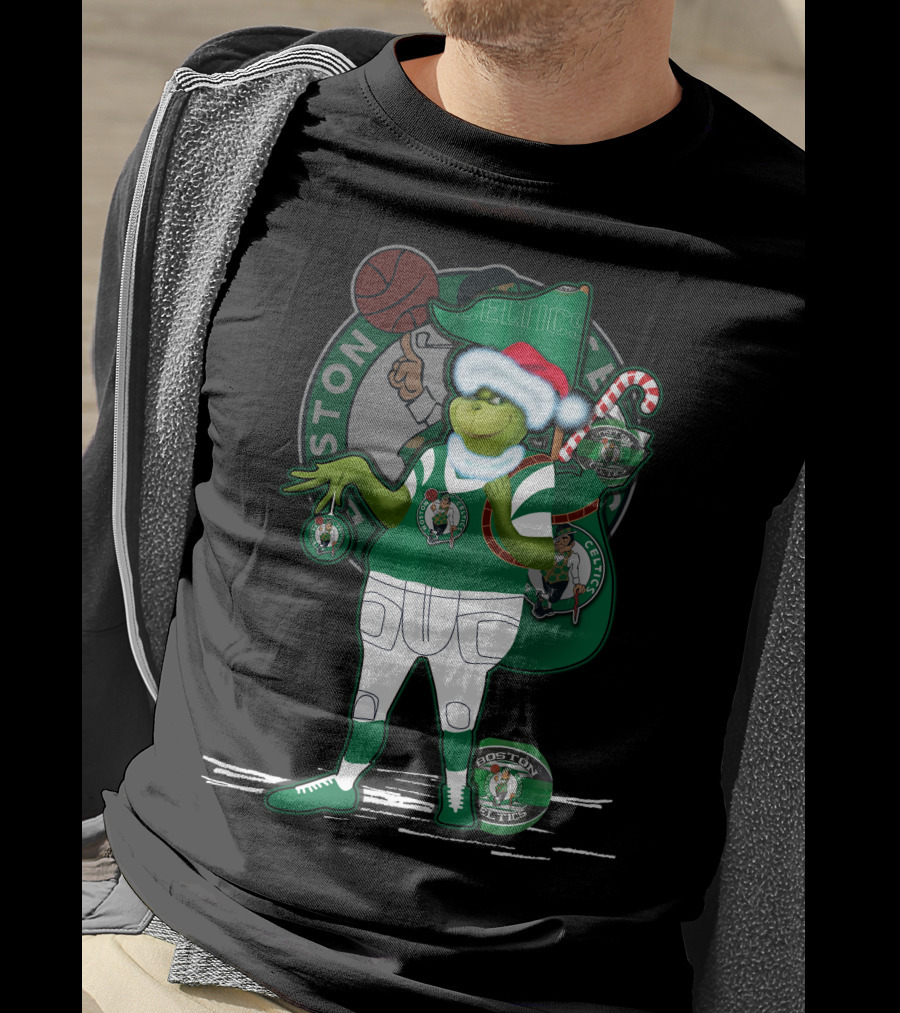 Grinchxmas Boston Celtics Holiday T-Shirt