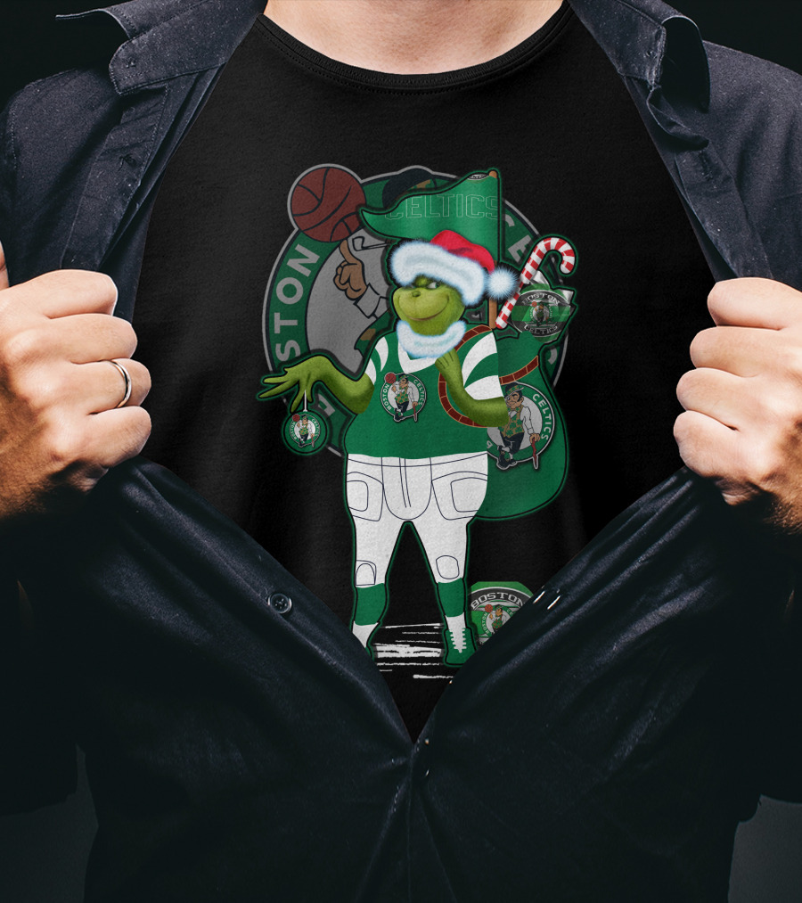 Grinchxmas Boston Celtics Holiday T-Shirt