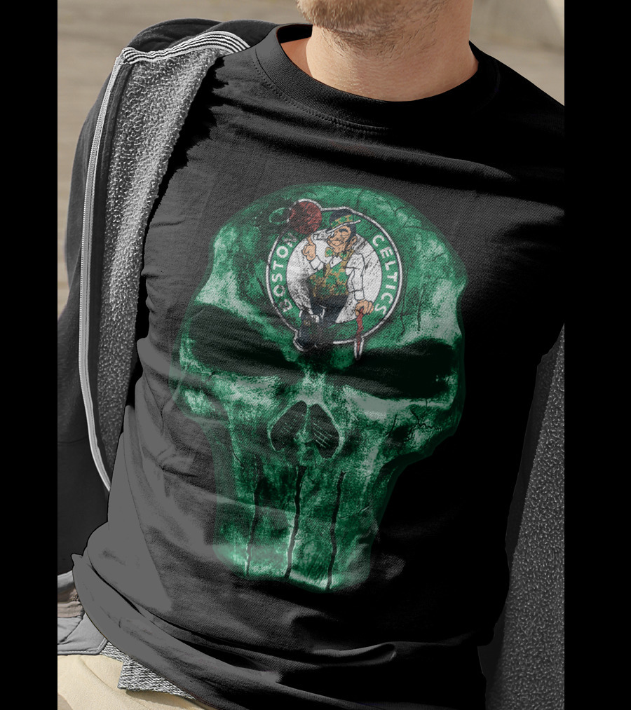 Boston Celtics Green Skull T-Shirt
