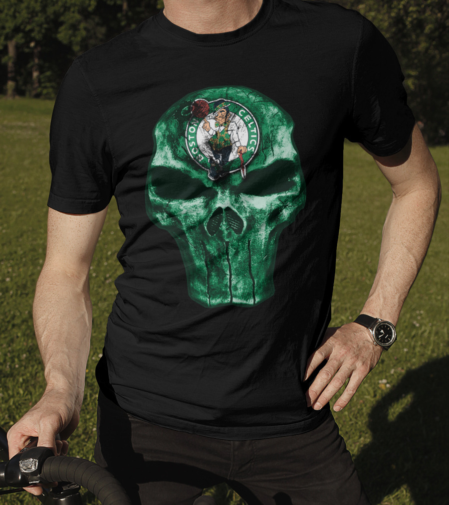 Boston Celtics Green Skull T-Shirt