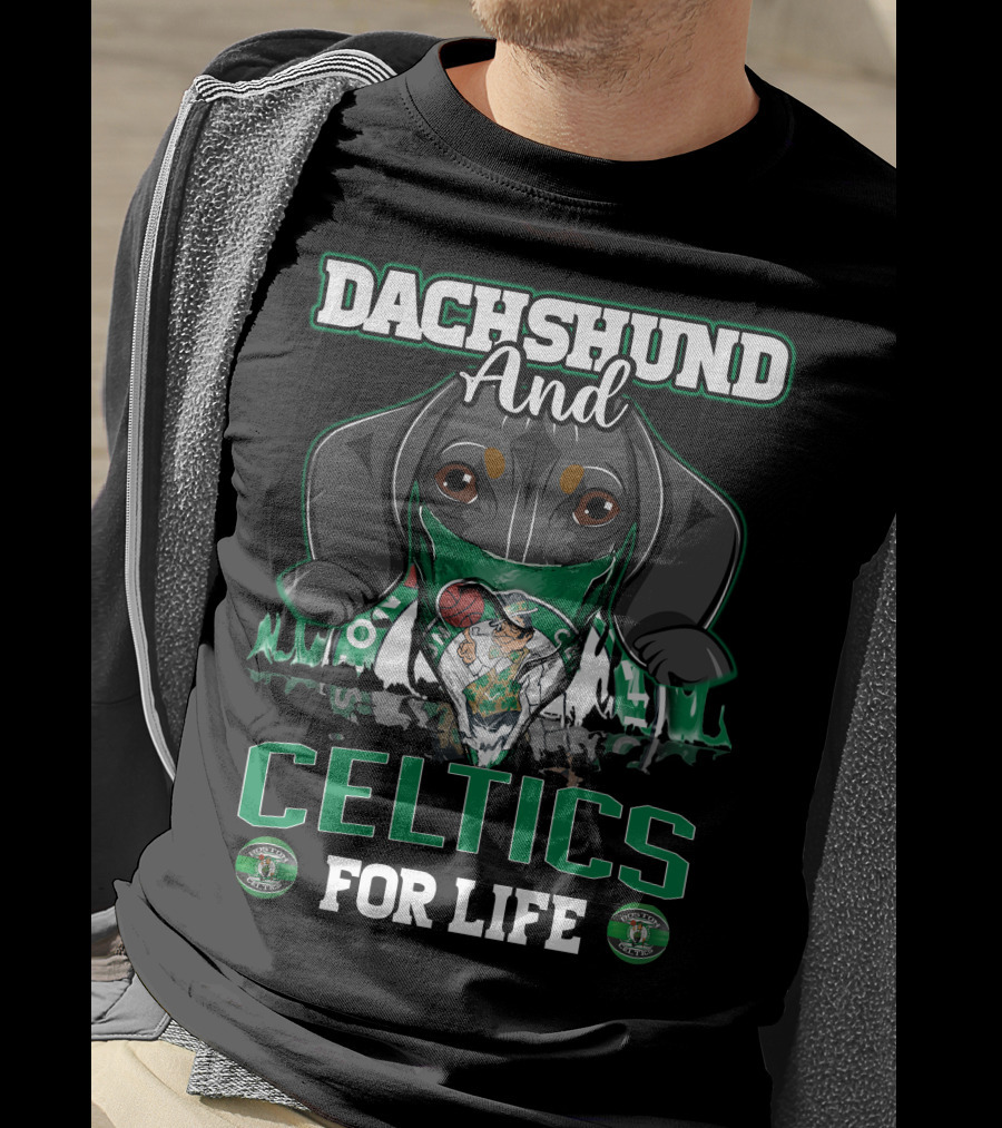 Dachshund And Celtics For Life T-Shirt