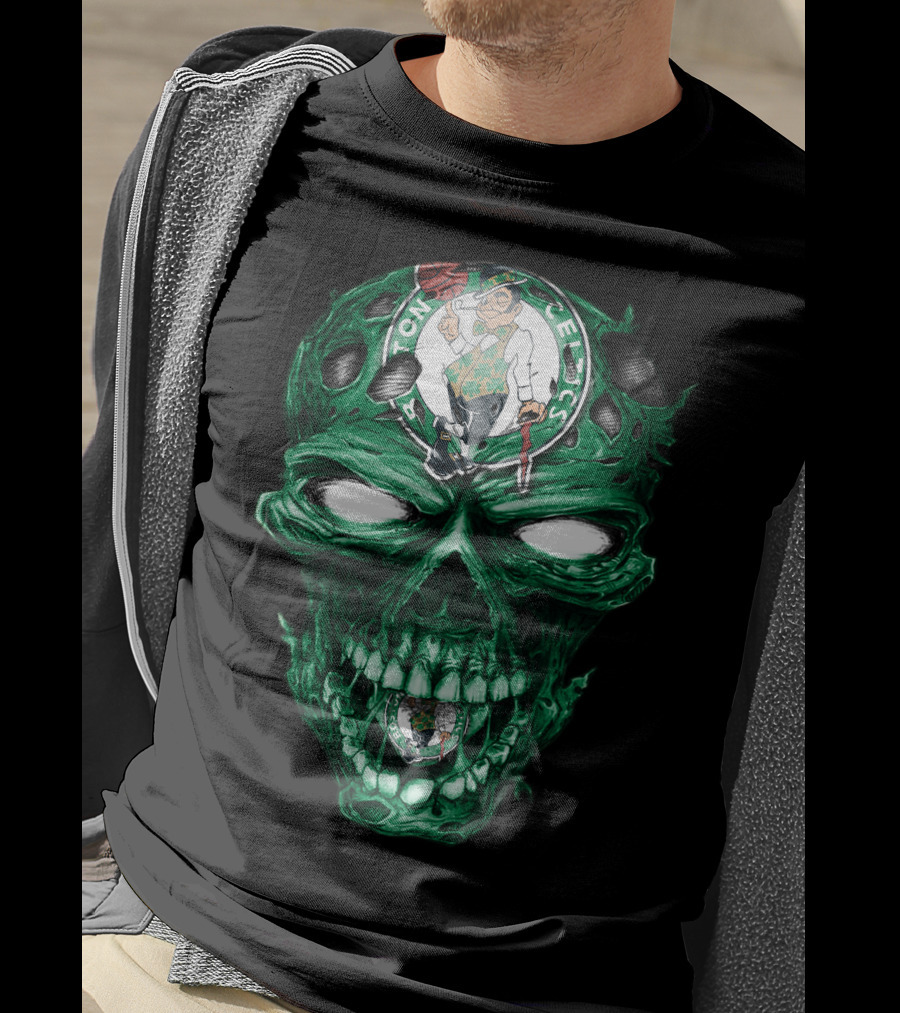 Boston Celtics Skull Green Monster T-Shirt
