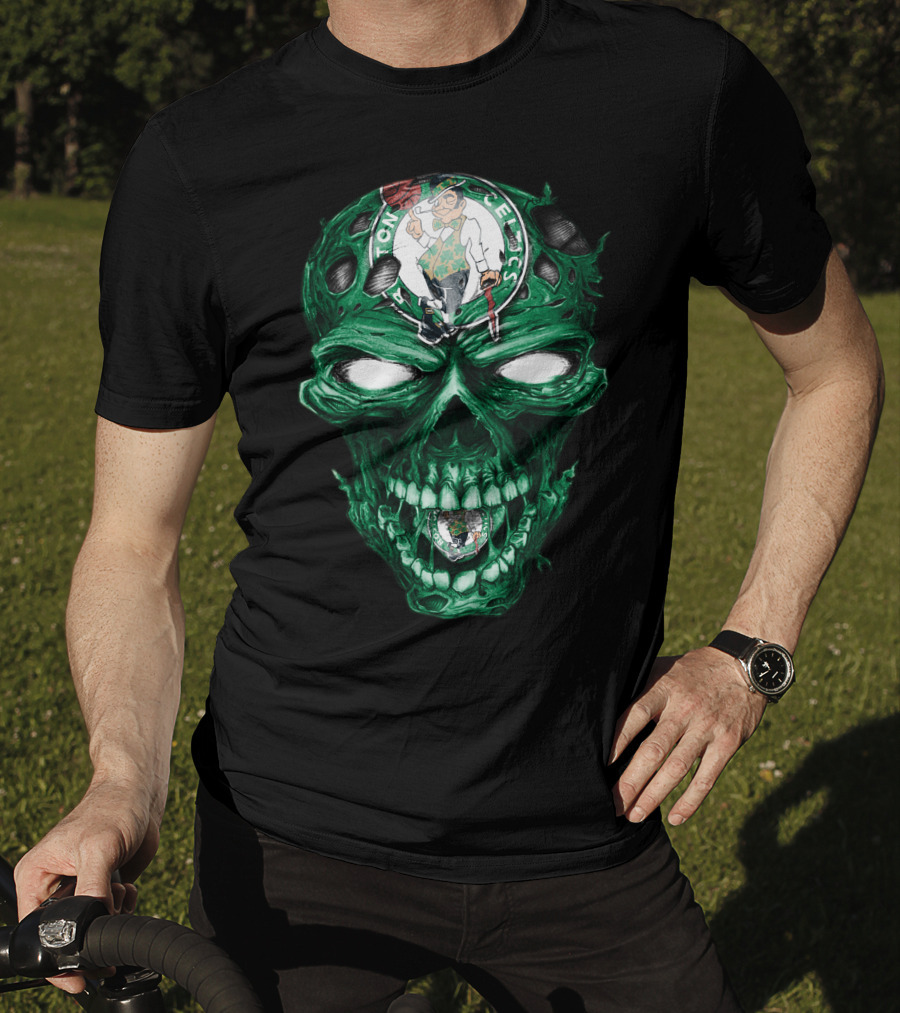 Boston Celtics Skull Green Monster T-Shirt