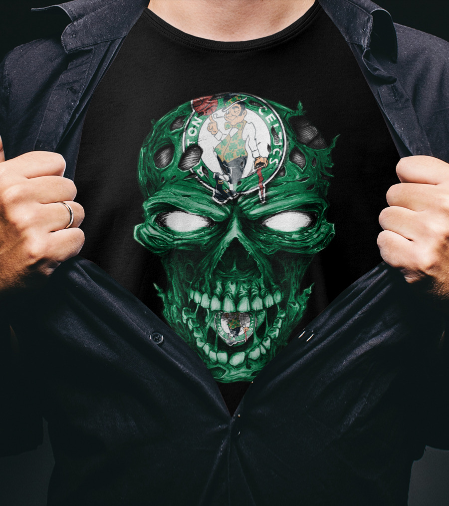 Boston Celtics Skull Green Monster T-Shirt