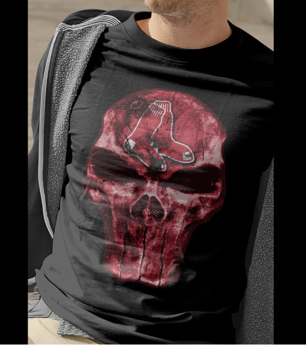Boston Red Sox Skull With Team T-Shirt