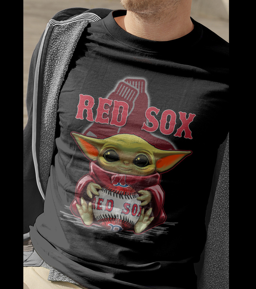 Yoda Red Sox Baseball Boston Fan Art Collaboration T-Shirt