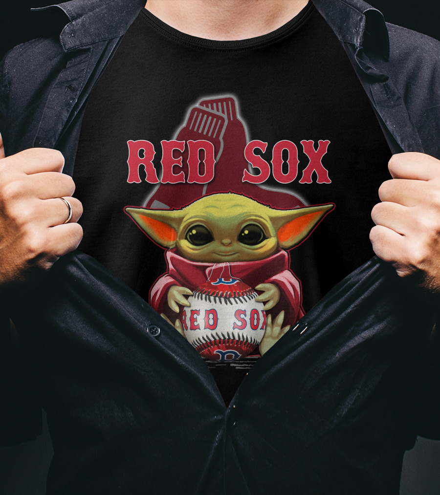 Yoda Red Sox Baseball Boston Fan Art Collaboration T-Shirt