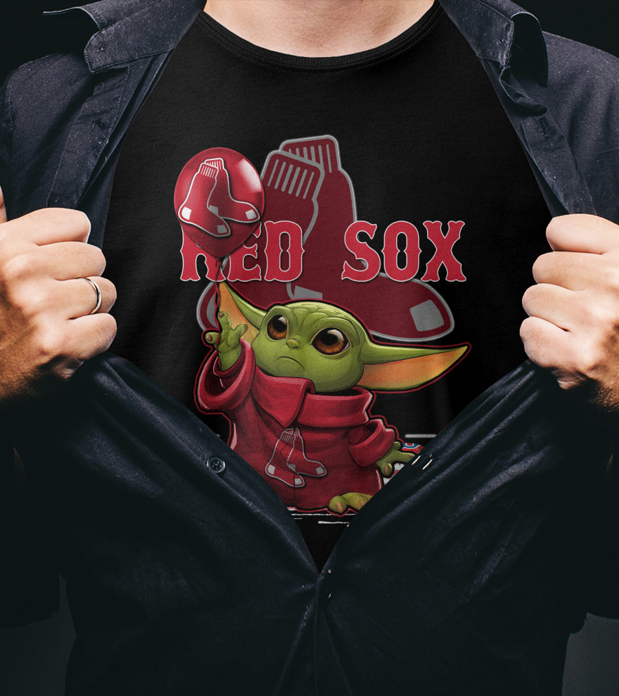 Baby Yoda Red Sox Baseball Magic T-Shirt