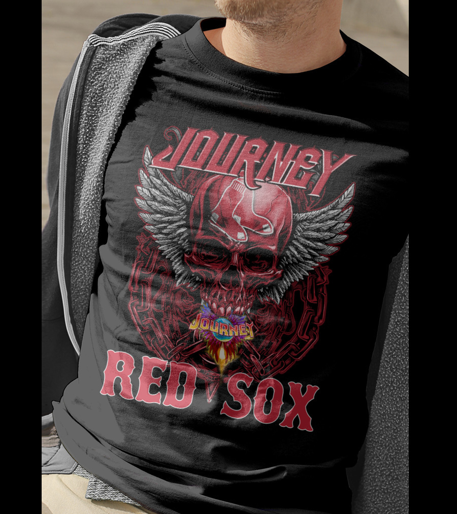 Journey Skull Wings Boston Red Sox T-Shirt