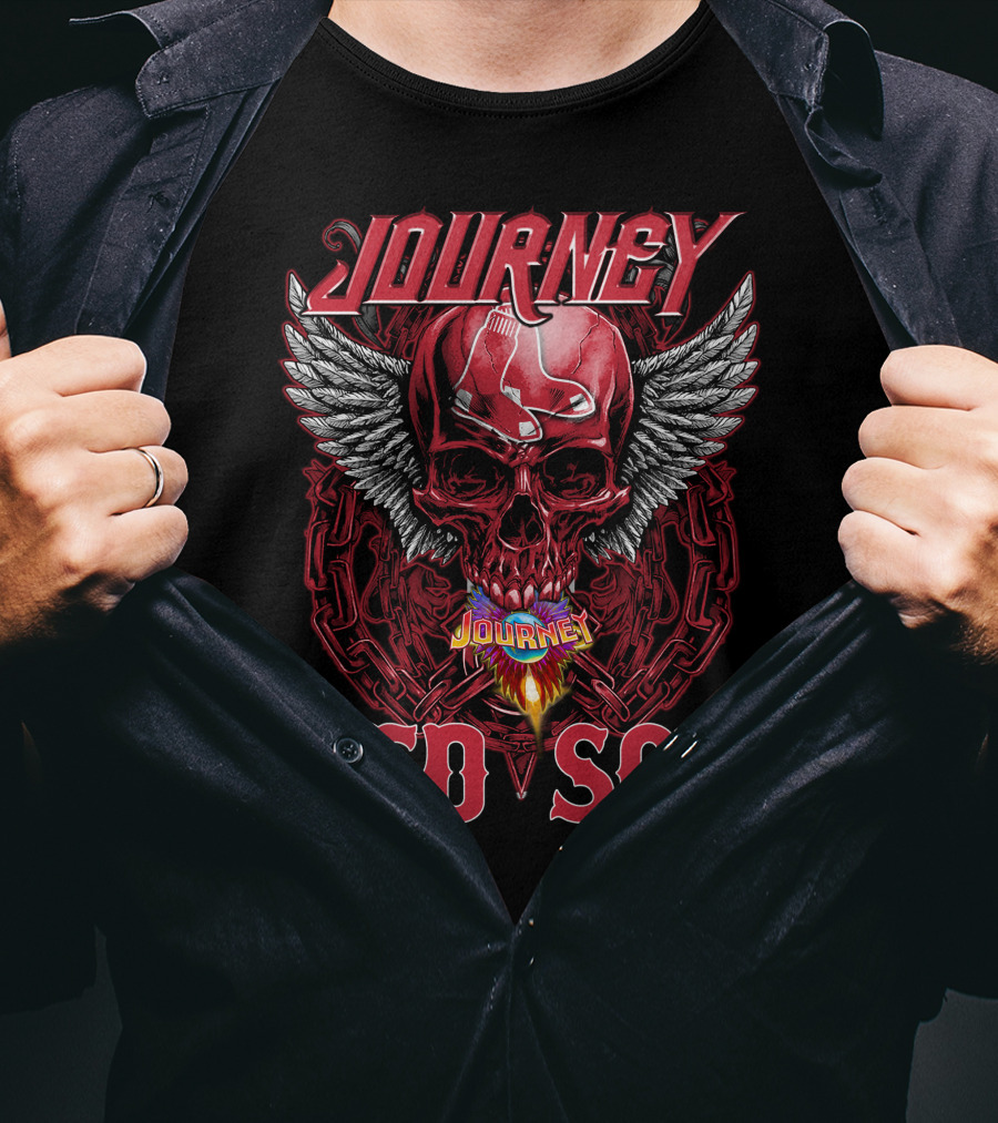 Journey Skull Wings Boston Red Sox T-Shirt