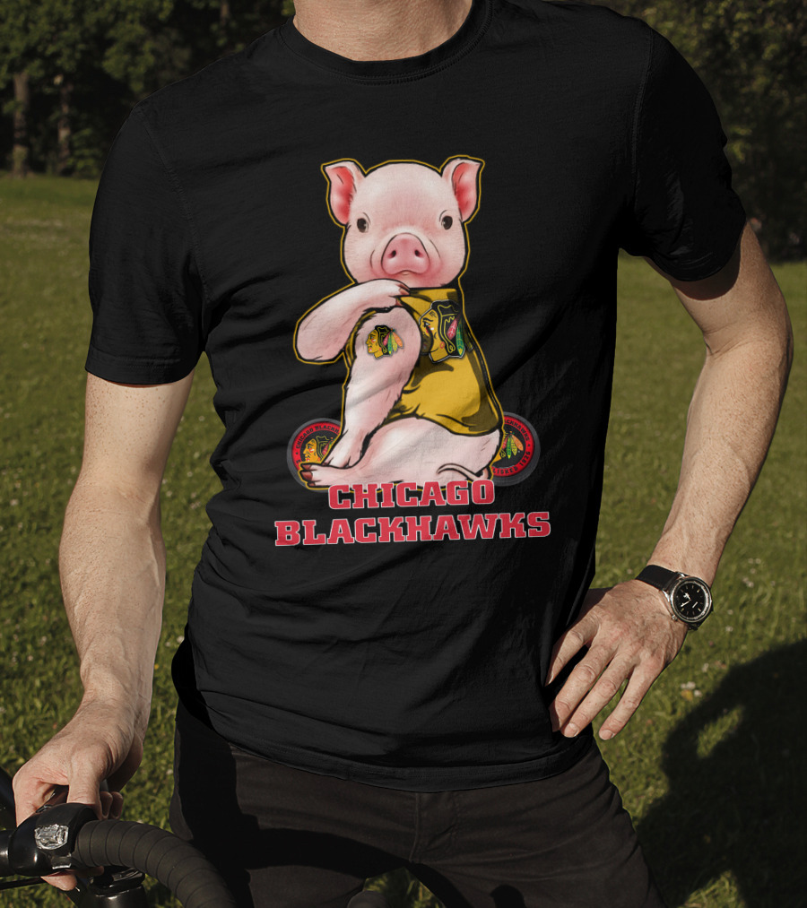 Chicago Blackhawks Pig Mascot Fan T-Shirt