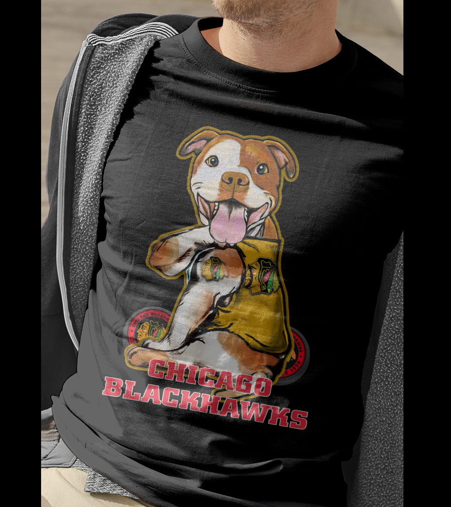 Chicago Blackhawks Pitbull Fan T-Shirt