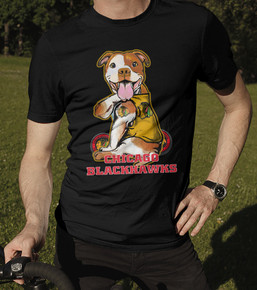 Chicago Blackhawks Pitbull Fan T-Shirt