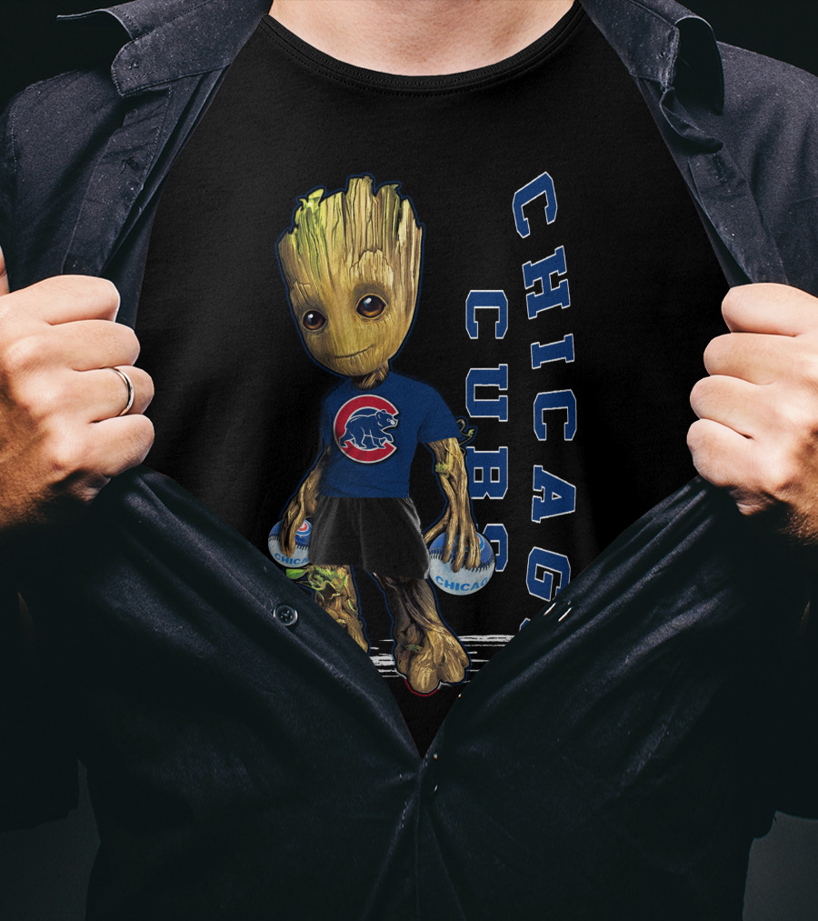 Groot Chicago Cubs Baseball Team Fan T-Shirt