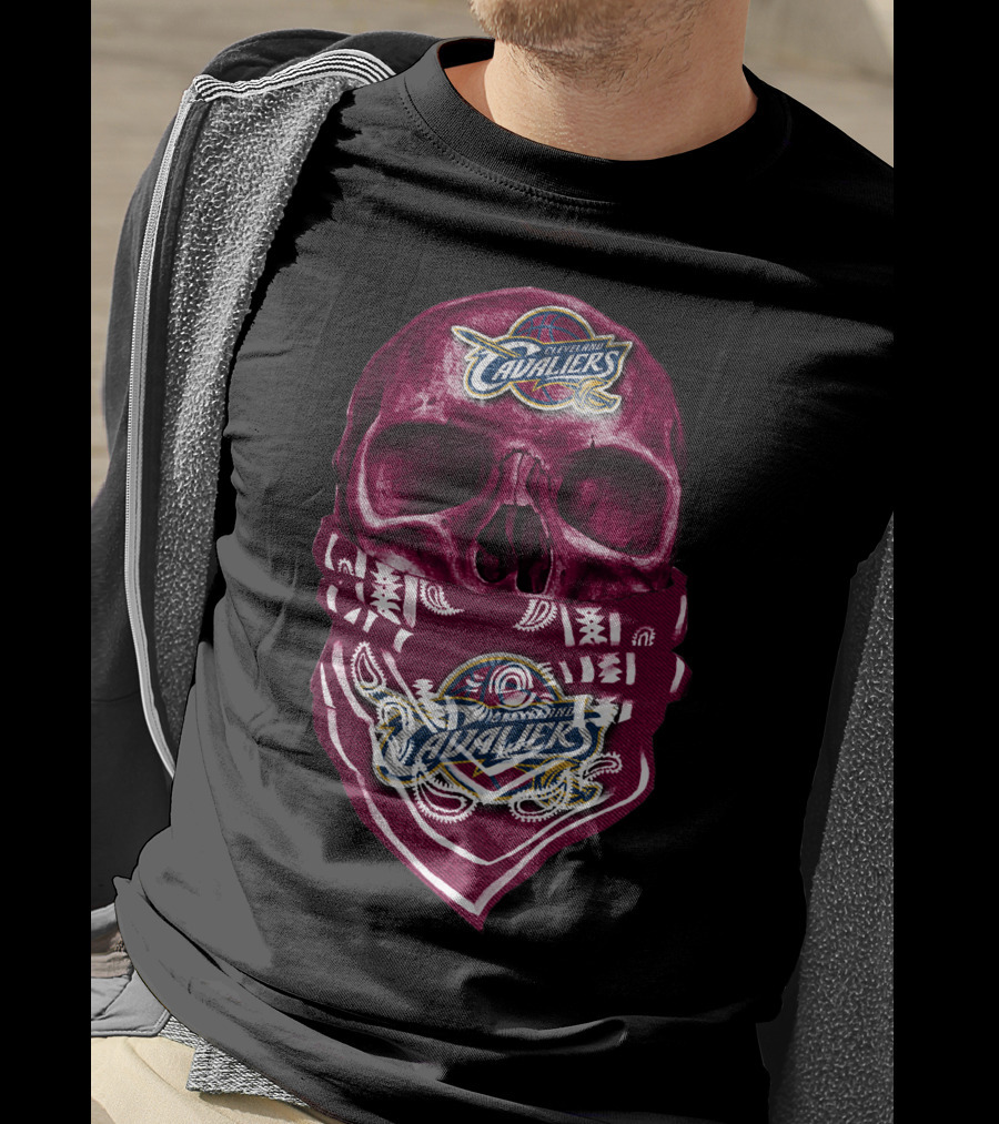 Cleveland Cavaliers Skull With Bandana T-Shirt