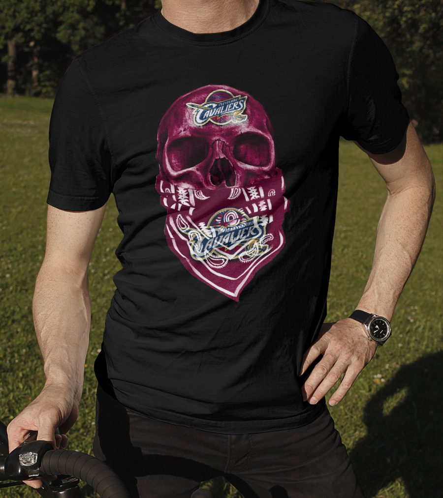 Cleveland Cavaliers Skull With Bandana T-Shirt