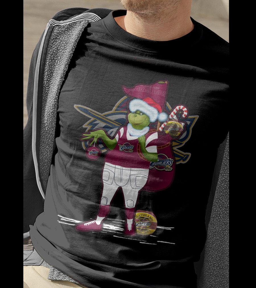 Grinchxmas Cleveland Cavaliers Holiday Basketball Fan Merchandise T-Shirt