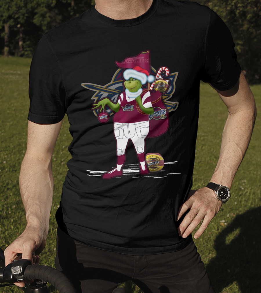Grinchxmas Cleveland Cavaliers Holiday Basketball Fan Merchandise T-Shirt