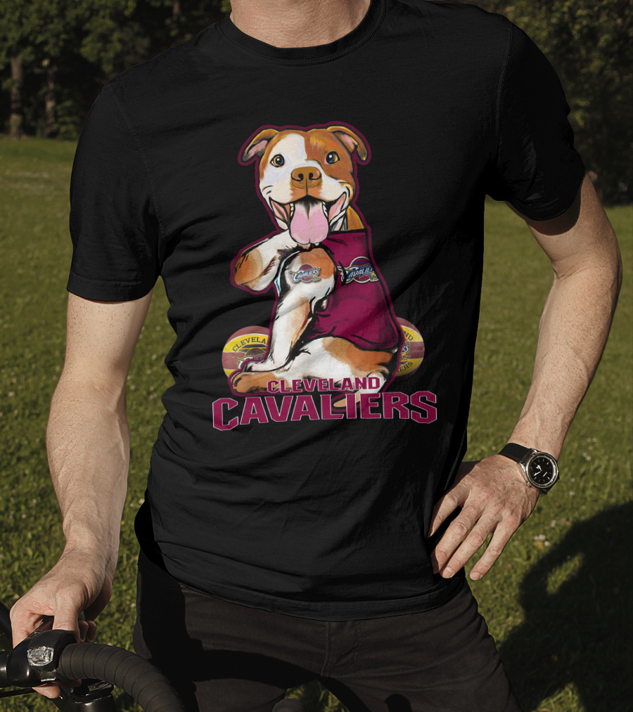 Cleveland Cavaliers Pitbull Basketball Team Mascot Fan T-Shirt