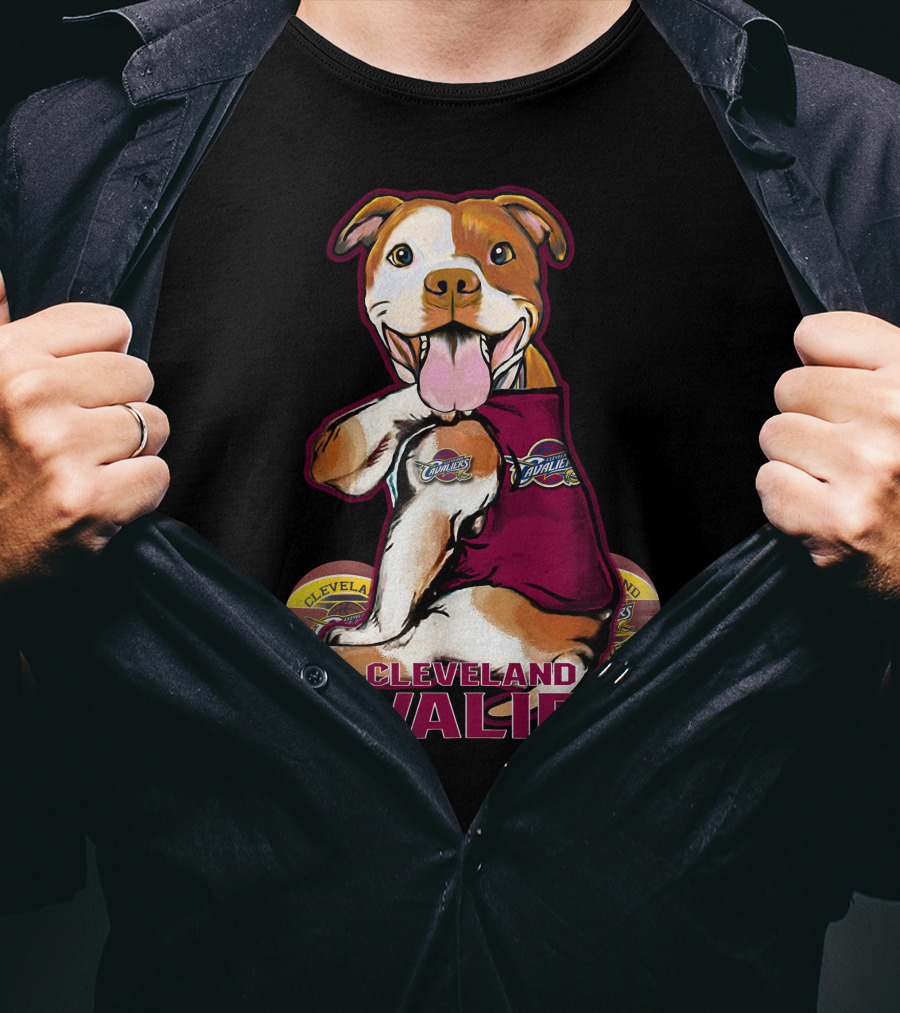 Cleveland Cavaliers Pitbull Basketball Team Mascot Fan T-Shirt