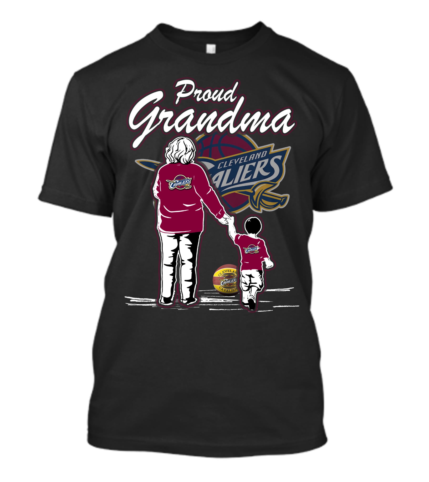 Proud Grandma Cleveland Cavaliers Family Loyalty T-Shirt