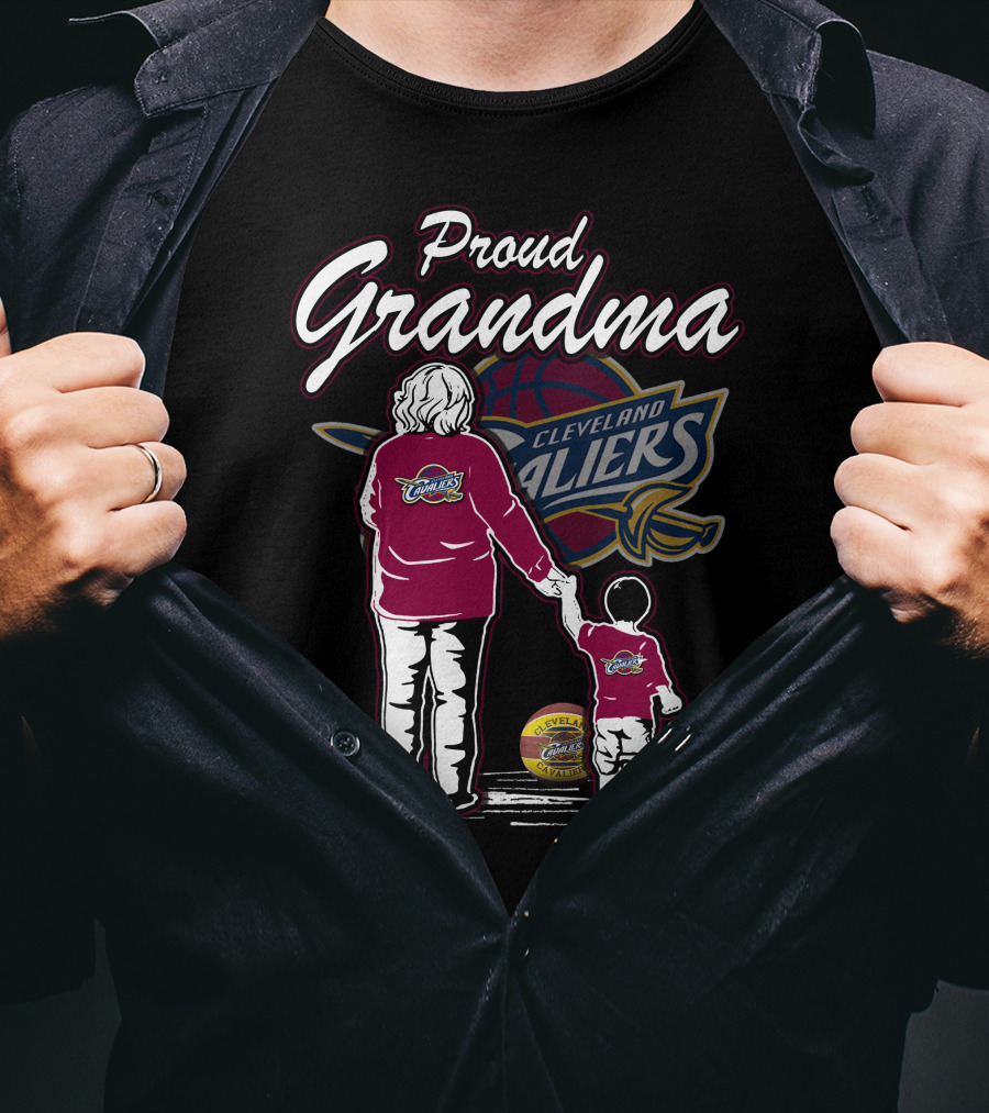Proud Grandma Cleveland Cavaliers Family Loyalty T-Shirt