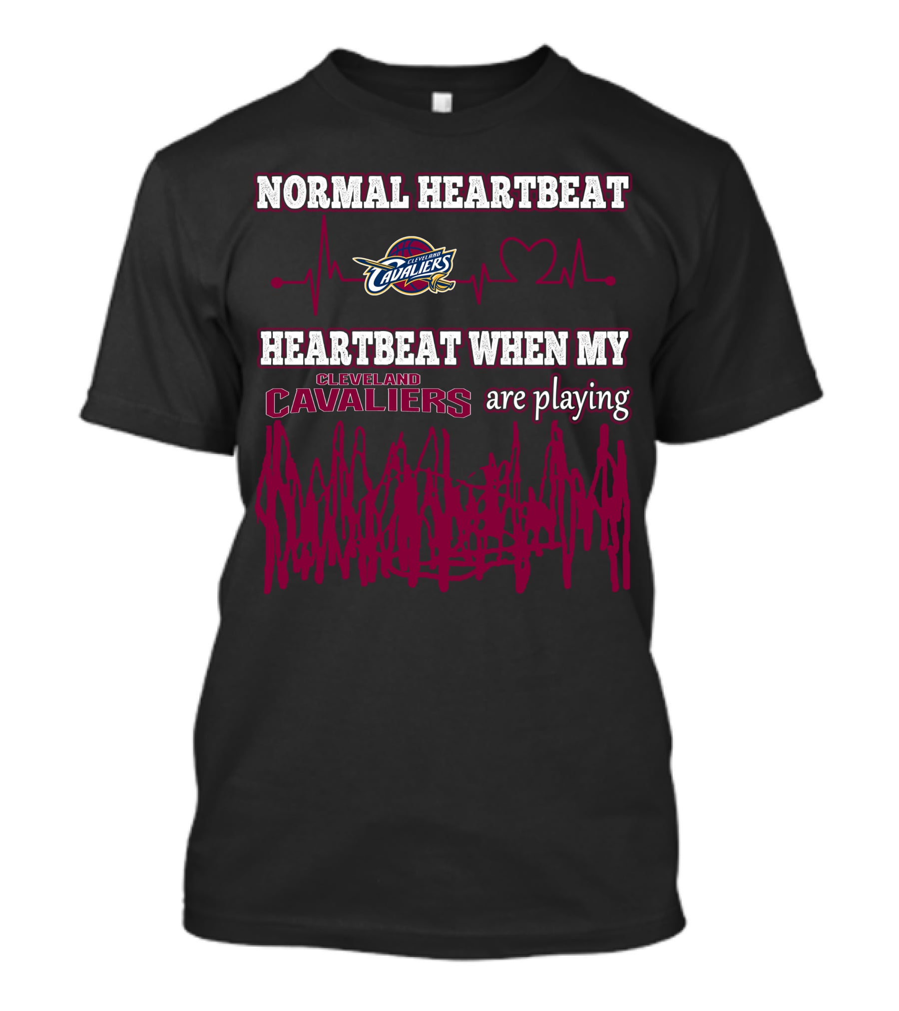 Normal Heartbeat Cavaliers Heartbeat When My Cleveland Cavaliers Are Playing T-Shirt