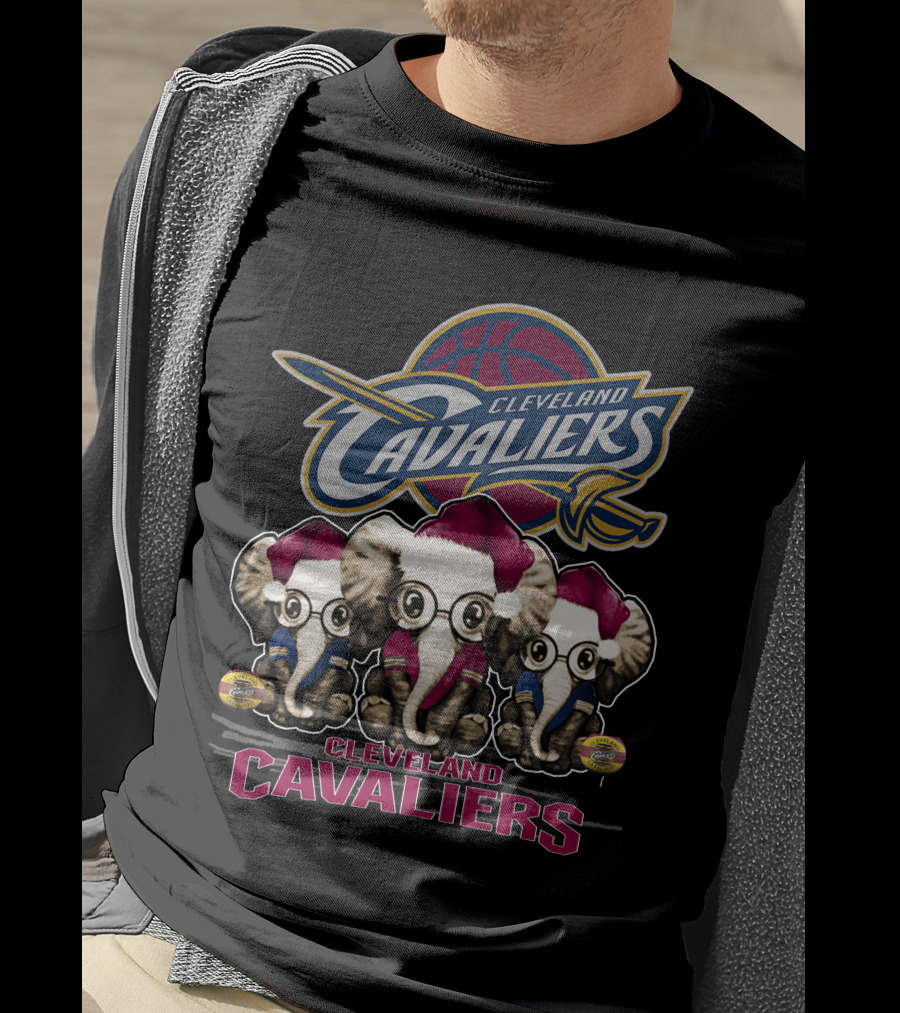 Cleveland Cavaliers Christmas Elephants T-Shirt
