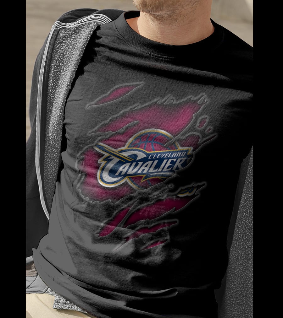 Torn Cleveland Cavaliers Basketball T-Shirt