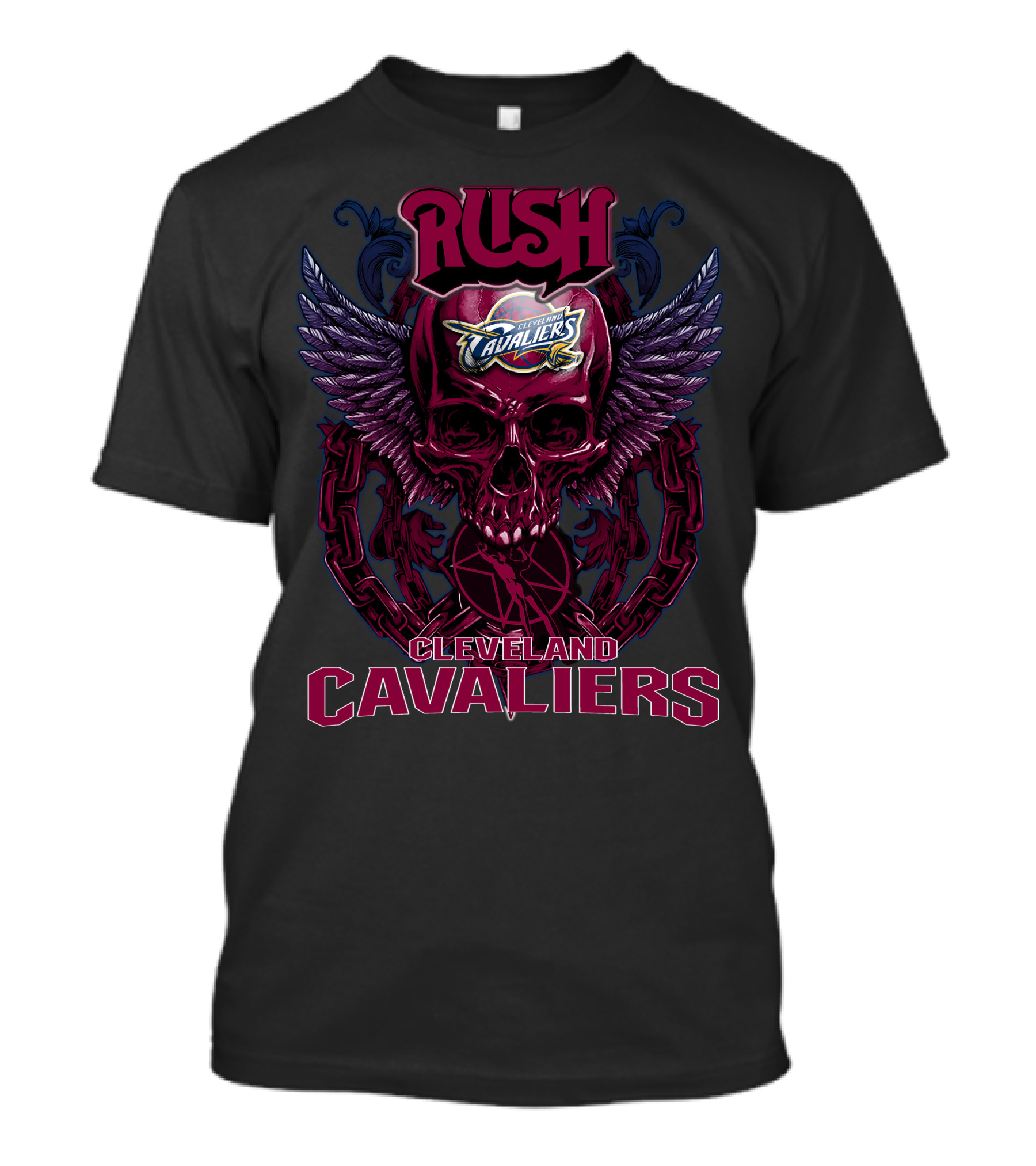 Rush Cleveland Cavaliers Skull Wings T-Shirt