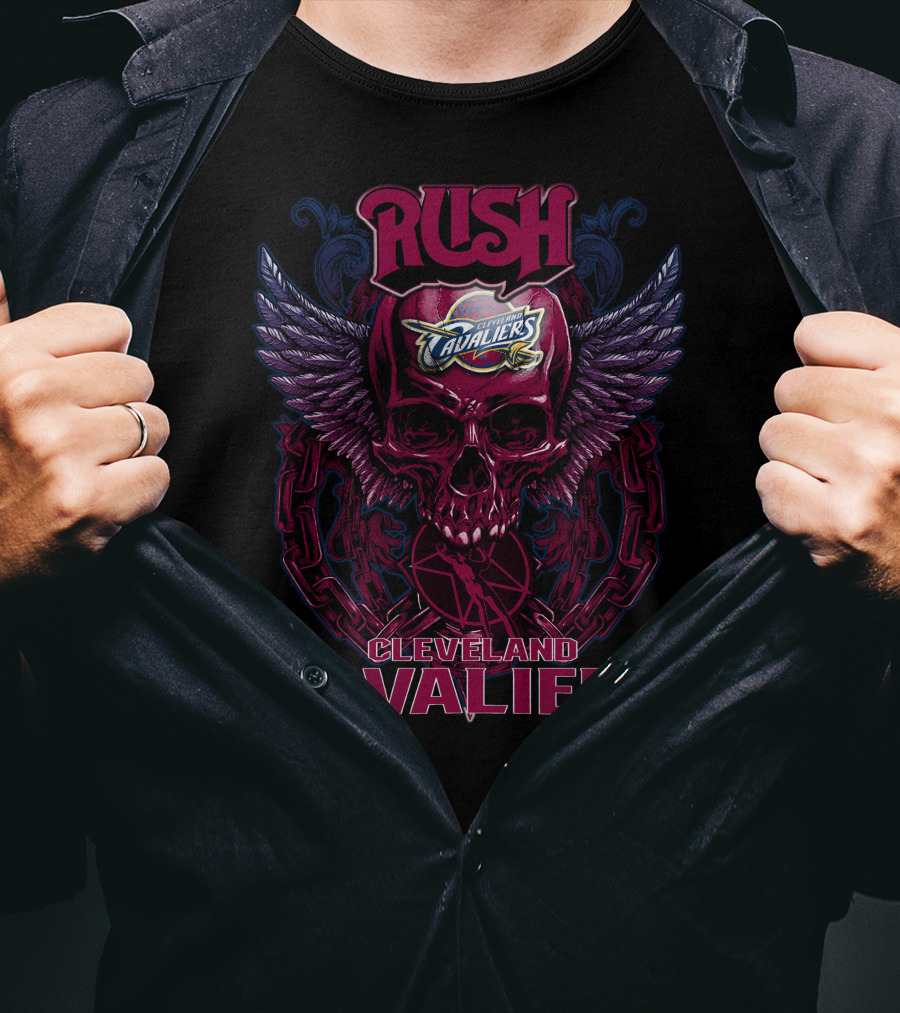 Rush Cleveland Cavaliers Skull Wings T-Shirt