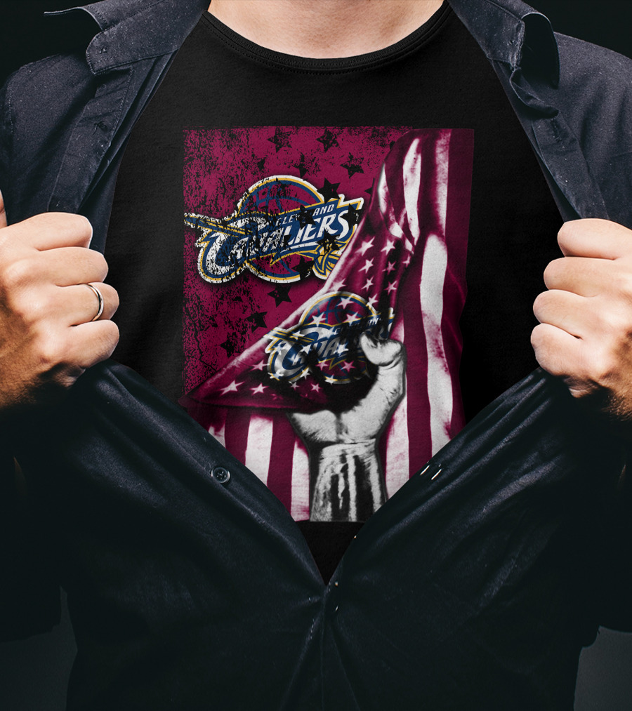 Cleveland Cavaliers Star-Spangled Banner Imagery With Classic T-Shirt