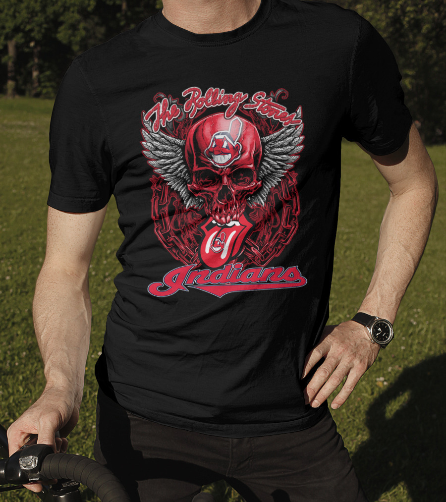 The Rolling Stones Indians Skull With Wings And Chains T-Shirt