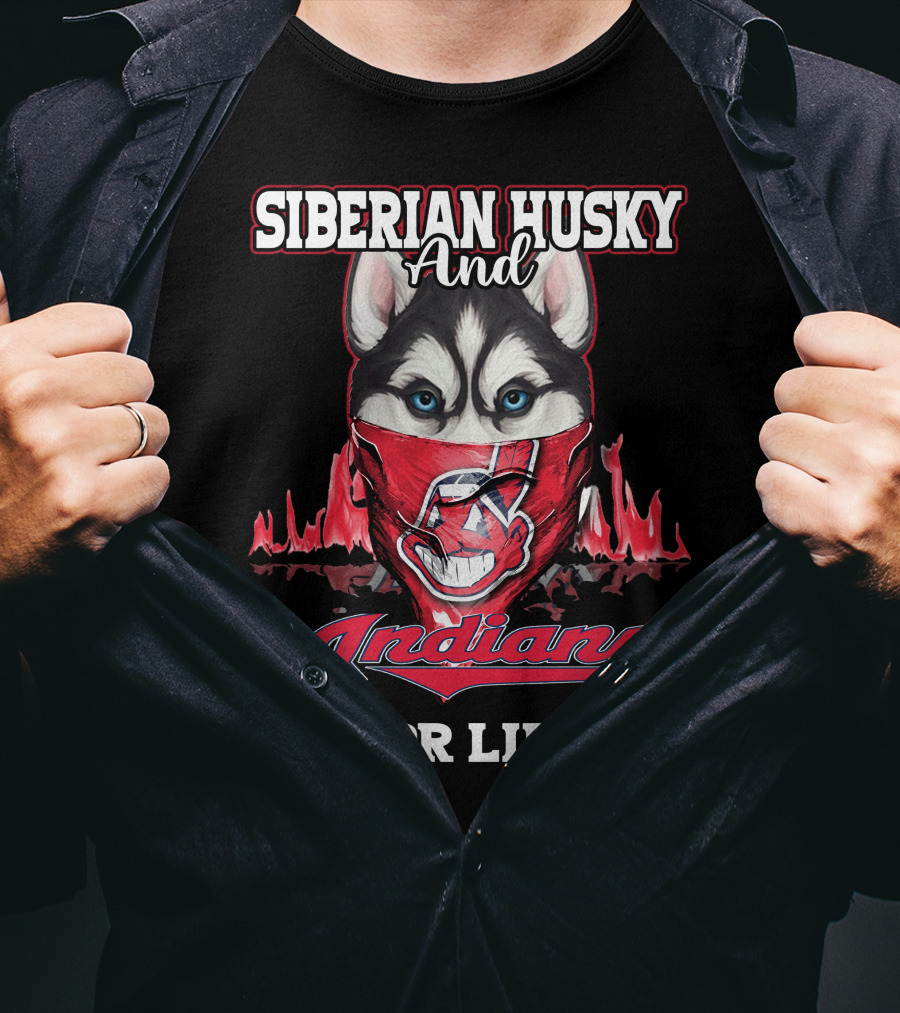 Siberian Husky And Indians For Life T-Shirt