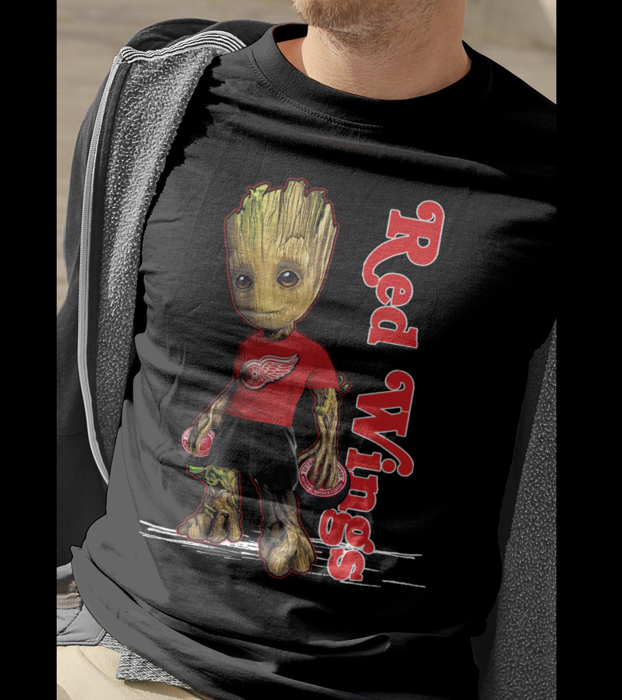 Groot Detroit Red Wings Hockey Fan Combo T-Shirt