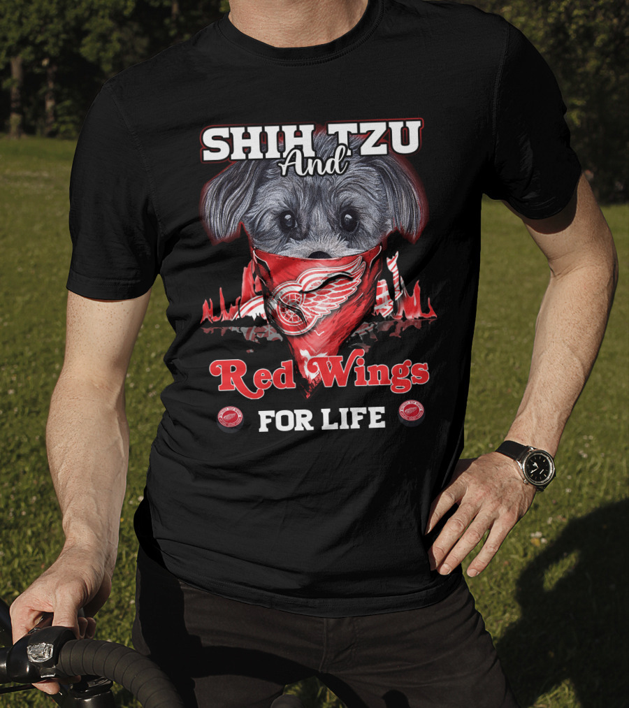 Shih Tzu And Red Wings For Life T-Shirt