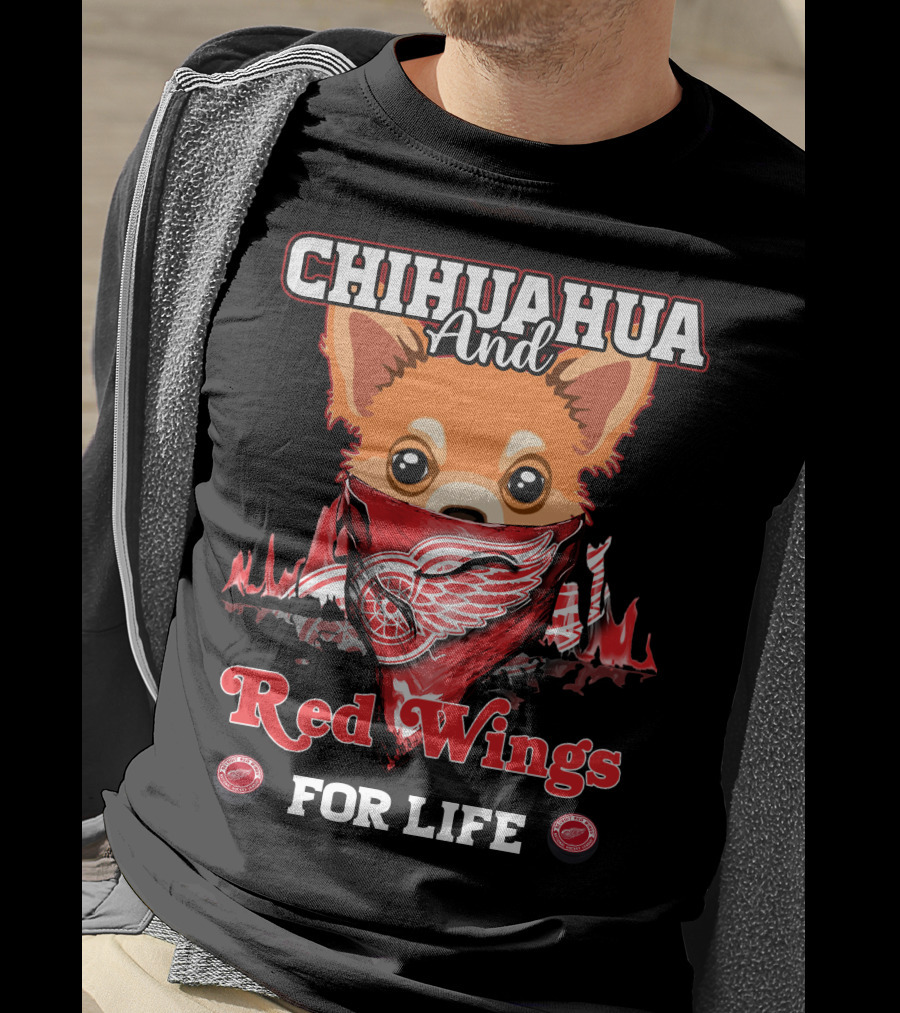 Chihuahua And Red Wings For Life T-Shirt